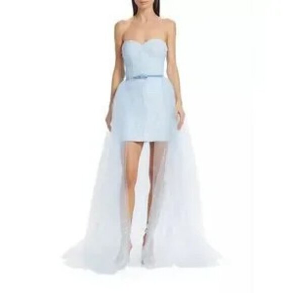 NWT Atelier Prabal Gurung Irma Sequin High-Low Mini Dress Blue Size 2 $3955 - Picture 11 of 14